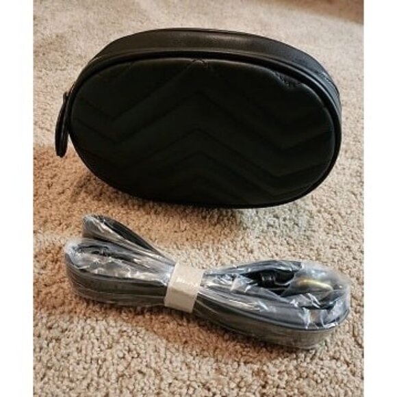 New Black Fanny Packs, Leather Waist Bags for Women, Waterproof Belt Bag - Picture 1 of 3